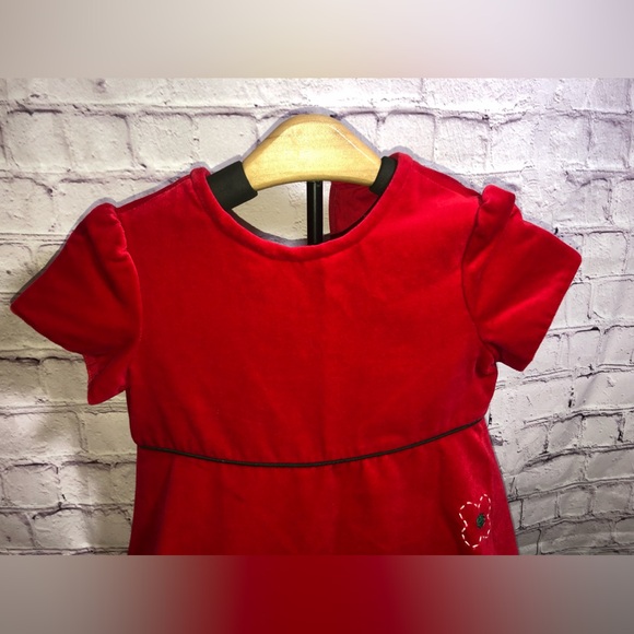 Florence Eiseman Velvet Red Dress Empire Waist Short Sleeves Christmas Party Fun - Picture 5 of 6